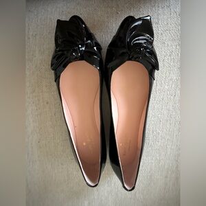Kate Spade Black Patent Flats with Bow